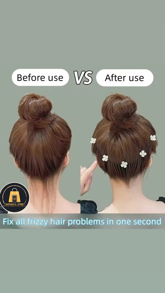 Invisible flower hair clip 