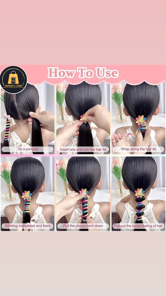 Sprial hair ties for girls 
